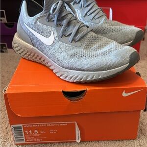 Nike Gray Epic React Flyknit Sneakers